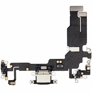 Charging Port Flex Cable For iPhone 15 (Used OEM Pull) (Black)