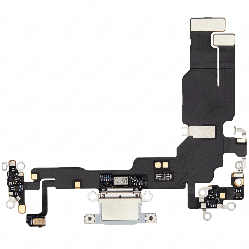Charging Port Flex Cable For iPhone 15 (Used OEM Pull) (Blue)