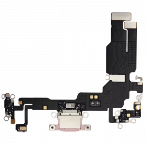 Charging Port Flex Cable For iPhone 15 (Used OEM Pull) (Pink)