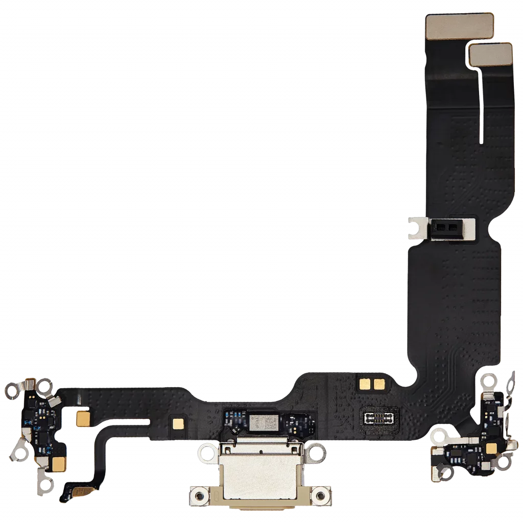 Charging Port Flex Cable For iPhone 15 Plus (Used OEM Pull) (Yellow)