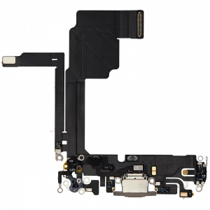Charging Port Flex Cable For iPhone 15 Pro (Used OEM Pull) (Natural Titanium)