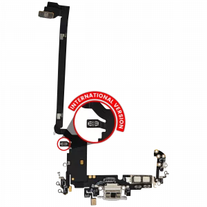 Charging Port Flex Cable For iPhone 17 Pro Max (Used OEM Pull) (International Version) (Silver)