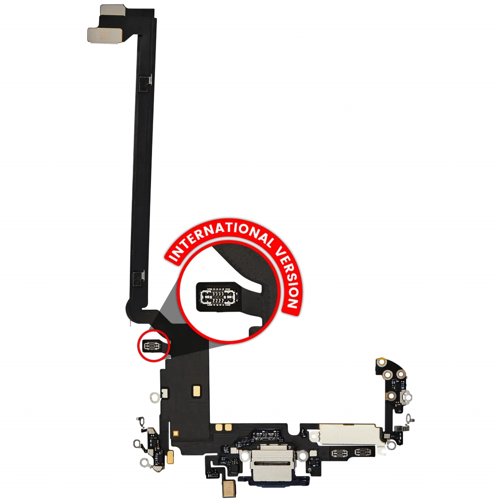 Charging Port Flex Cable For iPhone 17 Pro Max (Used OEM Pull) (International Version) (Deep Blue)