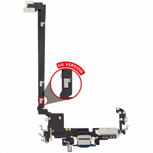 Charging Port Flex Cable For iPhone 17 Pro Max (Used OEM Pull) (US Version) (Deep Blue)