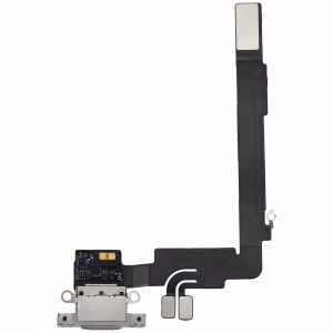 Charging Port Flex Cable For iPhone 16 Pro Max (Used OEM Pull) (White Titanium)