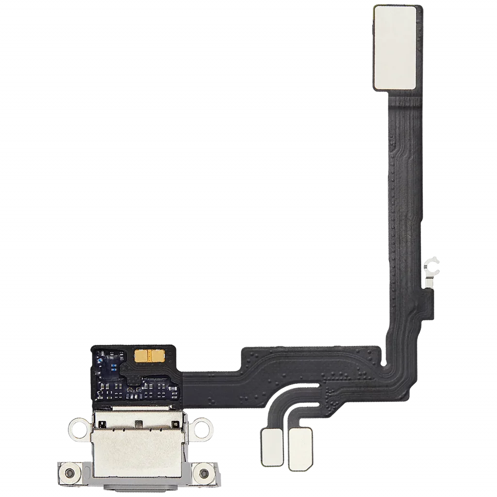 Charging Port Flex Cable For iPhone 16 Pro (Used OEM Pull) (White Titanium)