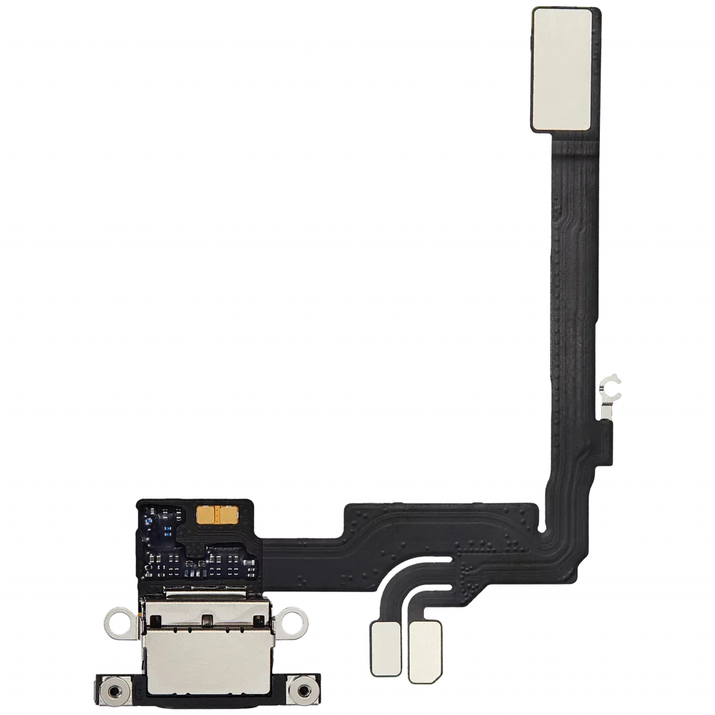 Charging Port Flex Cable For iPhone 16 Pro (Used OEM Pull) (Black Titanium)