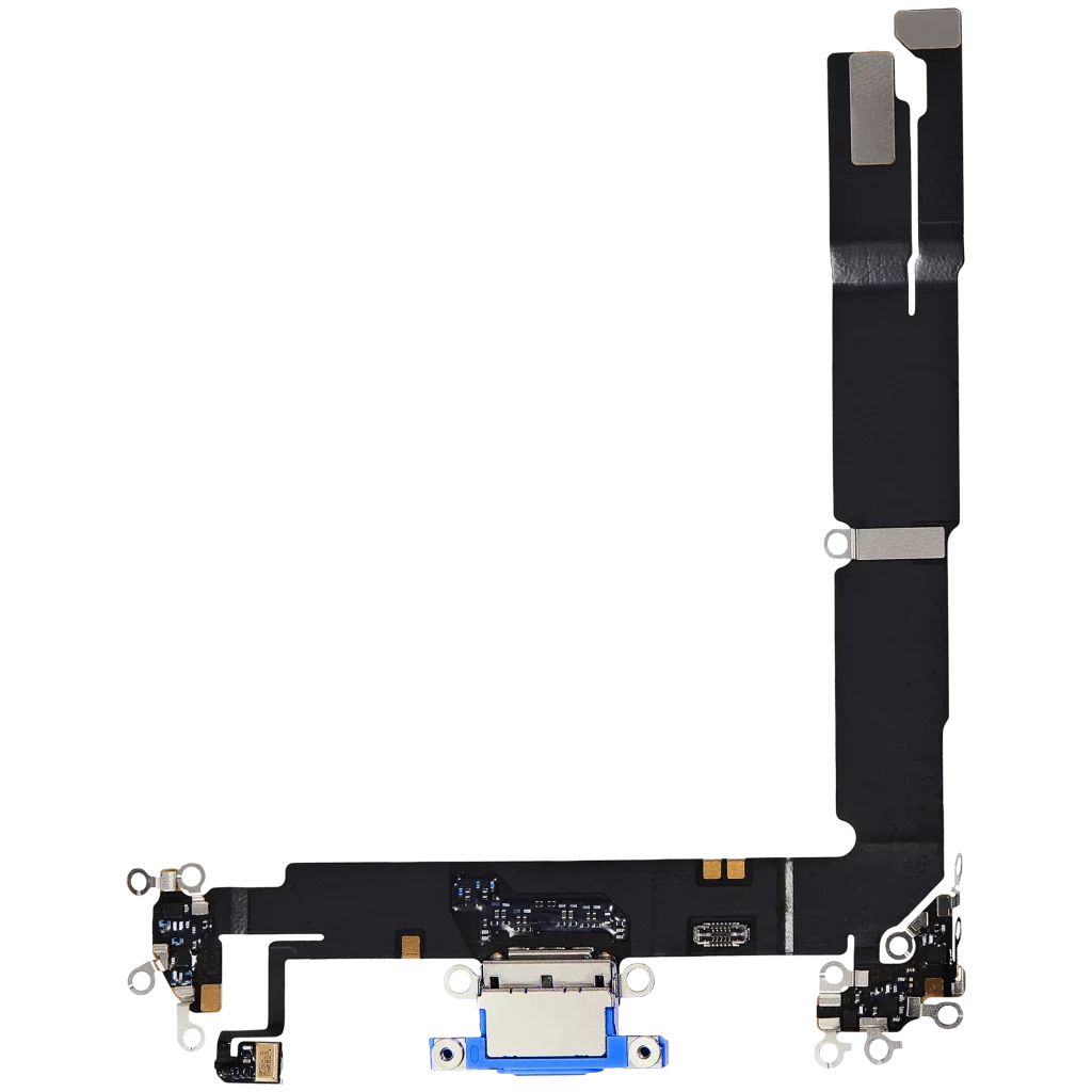 Charging Port Flex Cable For iPhone 16 Plus (Used OEM Pull) (Ultramarine)