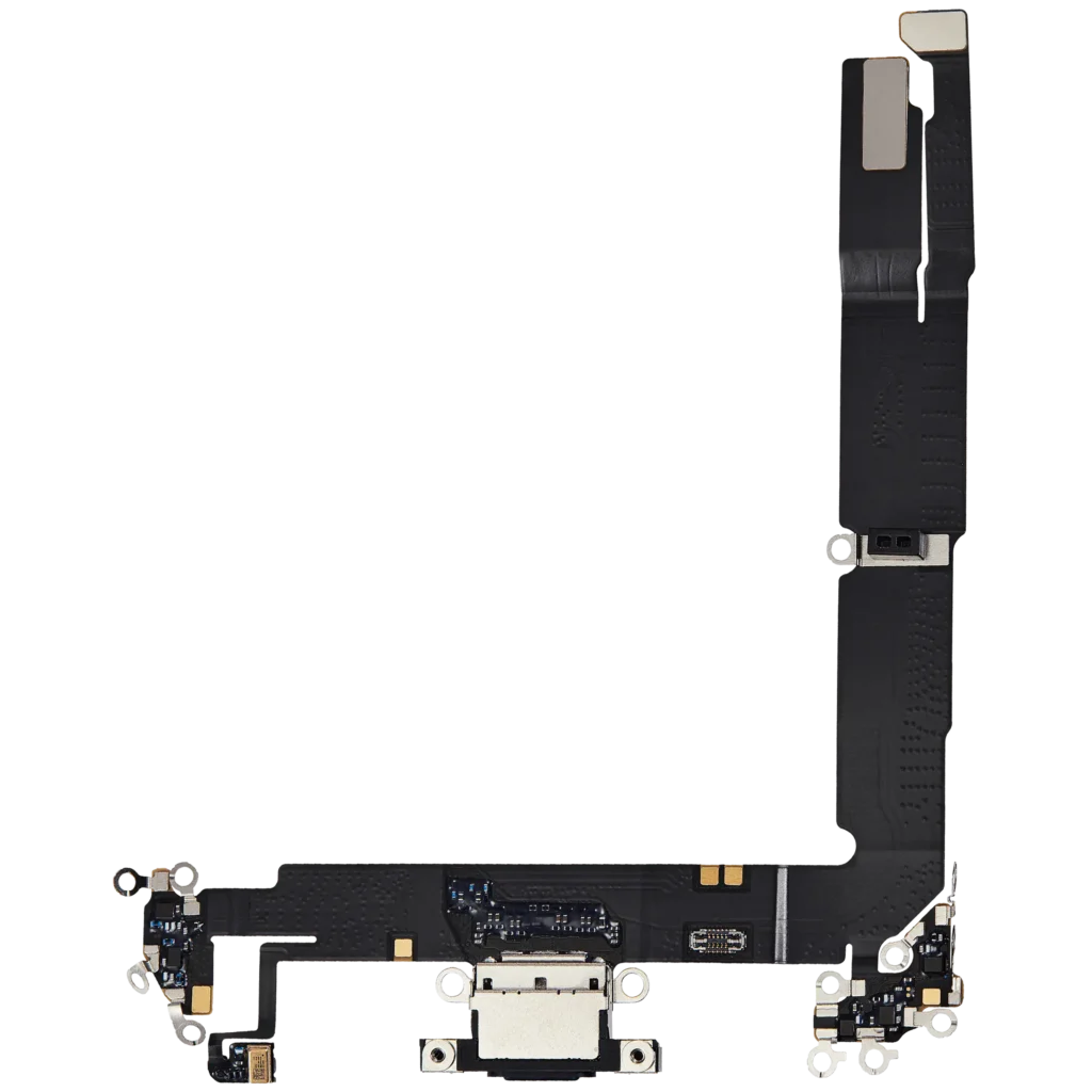 Charging Port Flex Cable For iPhone 16 Plus (Used OEM Pull) (Black)