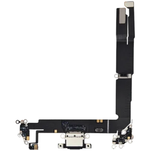Charging Port Flex Cable For iPhone 16 Plus (Used OEM Pull) (Black)