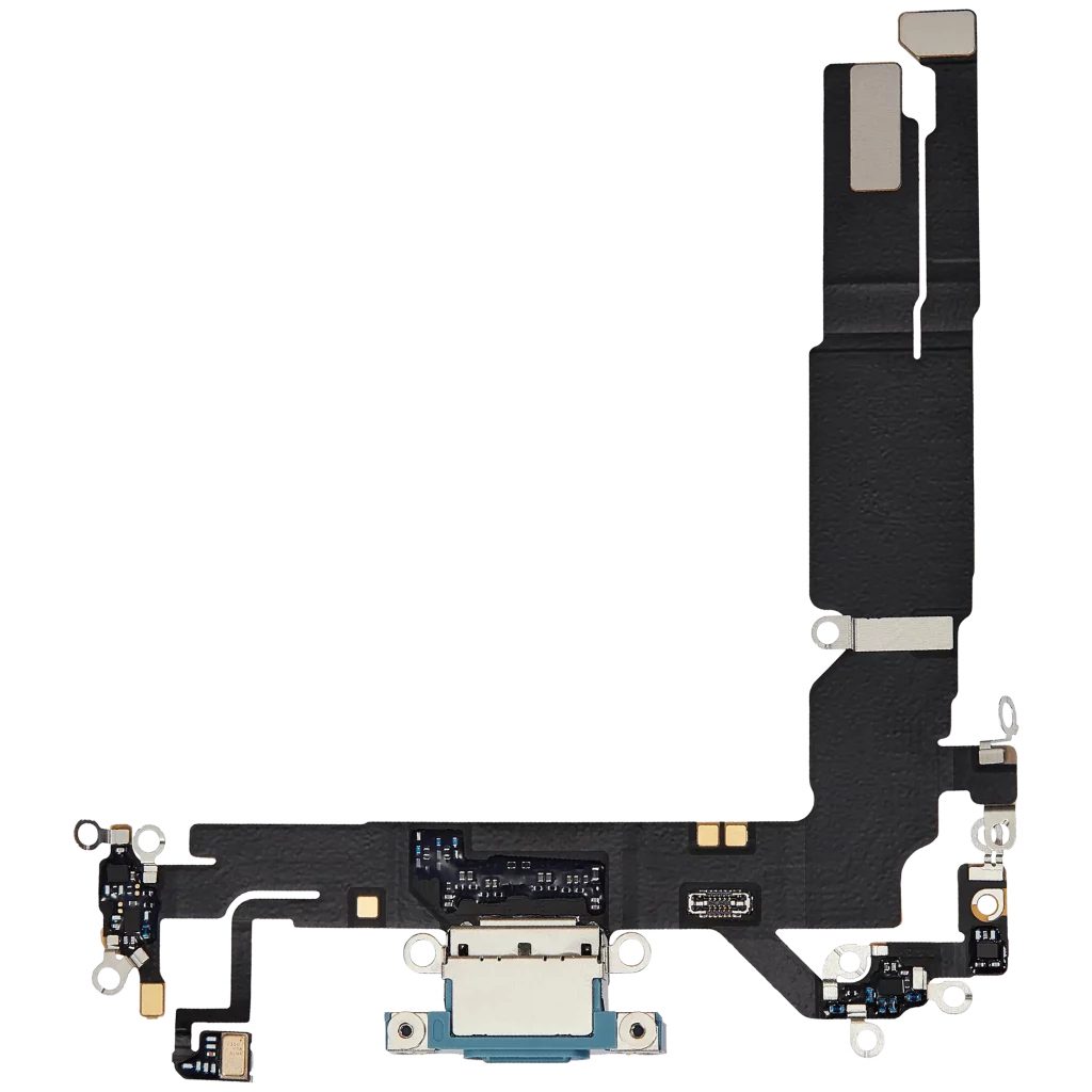 Charging Port Flex Cable For iPhone 16 (Used OEM Pull) (Teal)