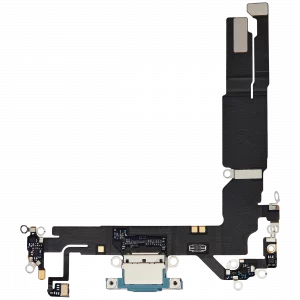 Charging Port Flex Cable For iPhone 16 (Used OEM Pull) (Teal)
