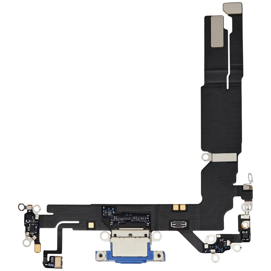 Charging Port Flex Cable For iPhone 16 (Used OEM Pull) (Ultramarine)