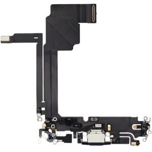 Charging Port Flex Cable For iPhone 15 Pro Max (Used OEM Pull) (Blue Titanium)