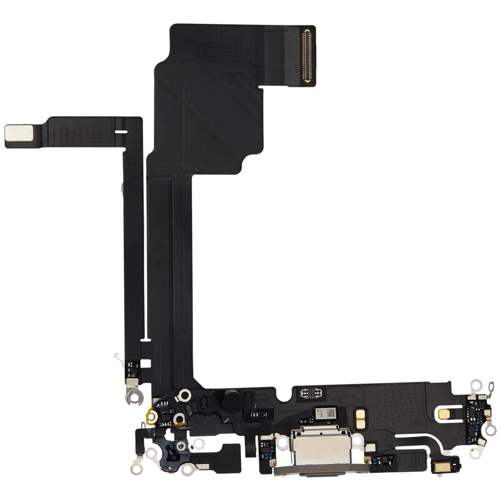 Charging Port Flex Cable For iPhone 15 Pro Max (Used OEM Pull) (Natural Titanium)