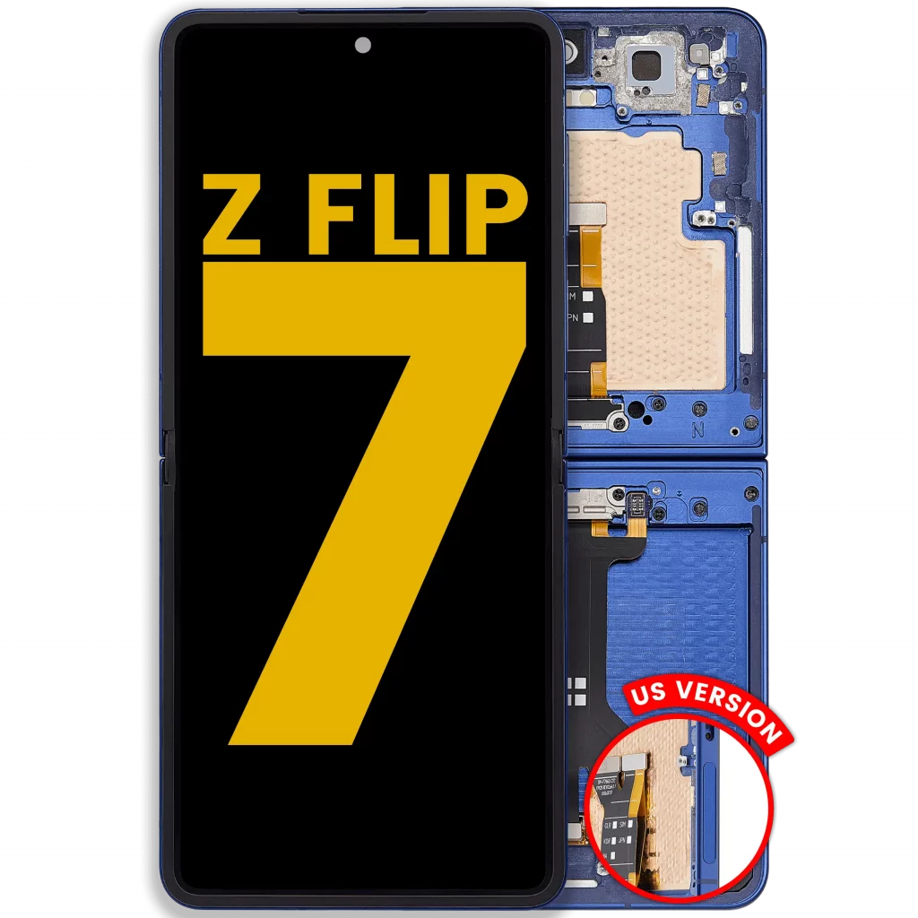 Inner OLED Assembly With Frame For Samsung Galaxy Z Flip 7 5G (US & International) (Refurbished) (Blue Shadow)