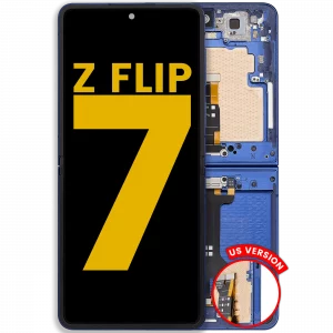 Inner OLED Assembly With Frame Compatible For Samsung Galaxy Z Flip 7 5G (US Version) (Refurbished) (Blue Shadow)