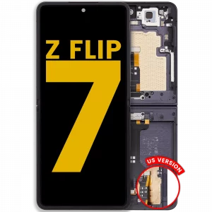 Inner OLED Assembly With Frame Compatible For Samsung Galaxy Z Flip 7 5G (US Version) (Refurbished) (Jet Black)