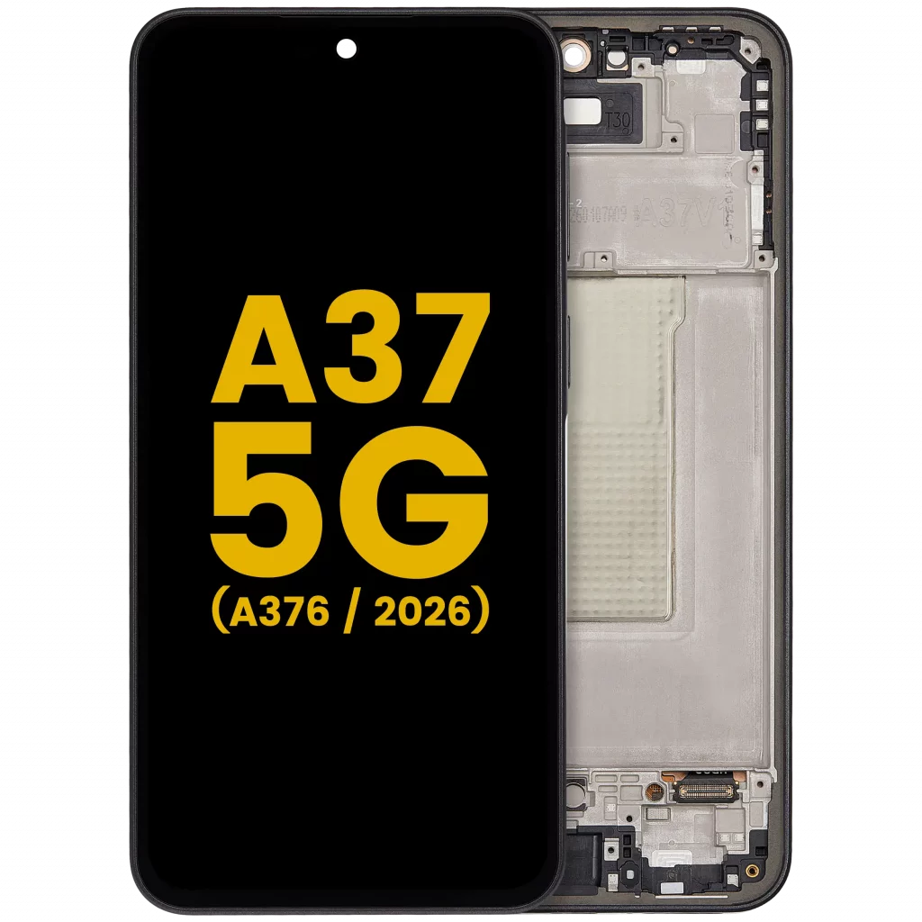 OLED Assembly With Frame For Samsung Galaxy A37 5G (A376 / 2026) (Refurbished) (Charkoal)
