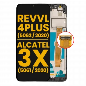 LCD Assembly With Frame For T-Mobile Revvl 4 Plus (5062 / 2020) / Alcatel 3X (5061 / 2020) (Refurbished) (Black)