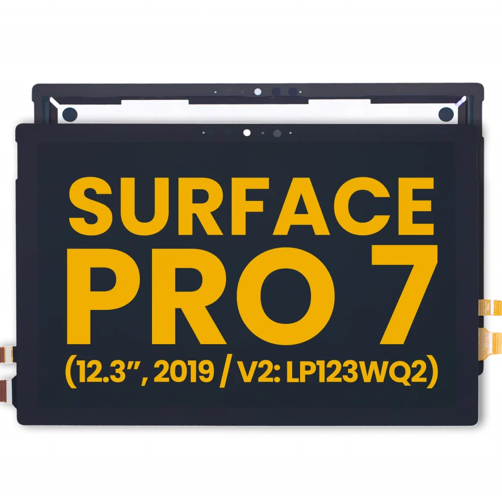 LCD Assembly With Digitizer For Microsoft Surface Pro 7 (Extension Cable Included) (1866 / Version 2: LP123WQ2) (Refurbished)