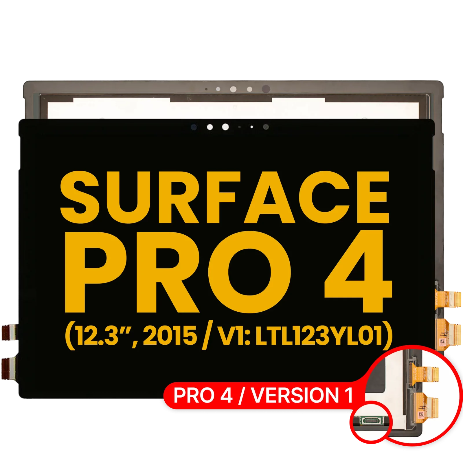 LCD Assembly With Digitizer For Microsoft Surface Pro 4 (Version 1) (1724 / Samsung LCD Version: V1.0 / LTL123YL01) (Refurbished)