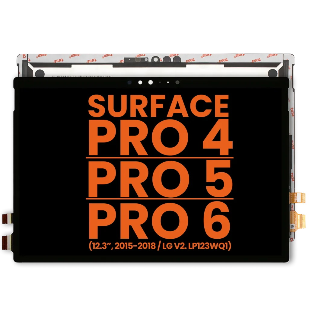 LCD Assembly With Digitizer For Microsoft Surface Pro 4 (1724) (Version 2 / LG LCD Version: LP123WQ1) / Surface Pro 5 (1796) / Surface Pro 6 (1807) (Blemish: Grade A)
