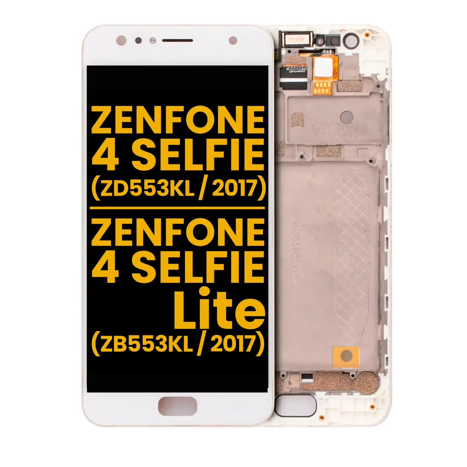 LCD Assembly With Frame For Asus ZenFone 4 Selfie (ZD553KL / 2017) / ZenFone 4 Selfie Lite (ZB553KL / 2017) (Refurbished) (White)