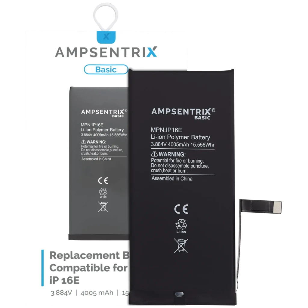 Replacement Battery For iPhone 16e / 17e (AmpSentrix Basic)