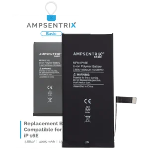 Replacement Battery For iPhone 16e / 17e (AmpSentrix Basic)