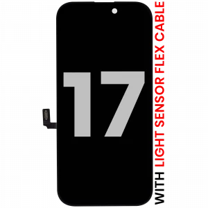 OLED Assembly For iPhone 17 With Light Sensor Flex Cable (Used OEM Pull: Grade A)