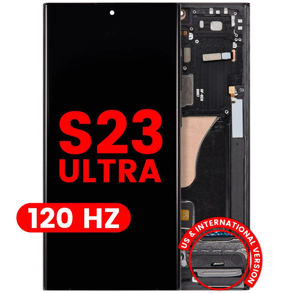 OLED Assembly With Frame For Samsung Galaxy S23 Ultra (US & International) (Aftermarket Plus) (120Hz) (Graphite)