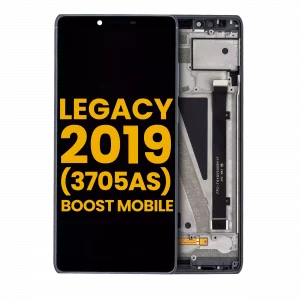 LCD Assembly With Frame For Coolpad Legacy 2019 (3705AS / Boost Mobile Version) (Refurbished) (Black)