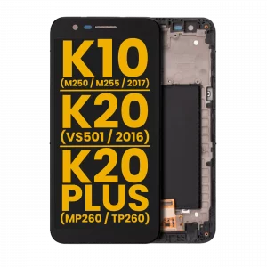 LCD Assembly With Frame For LG K10 (M250 / M255 / 2017) / K20 (VS501 / 2016) / K20 Plus (MP260 / TP260) (Refurbished) (All Colors)