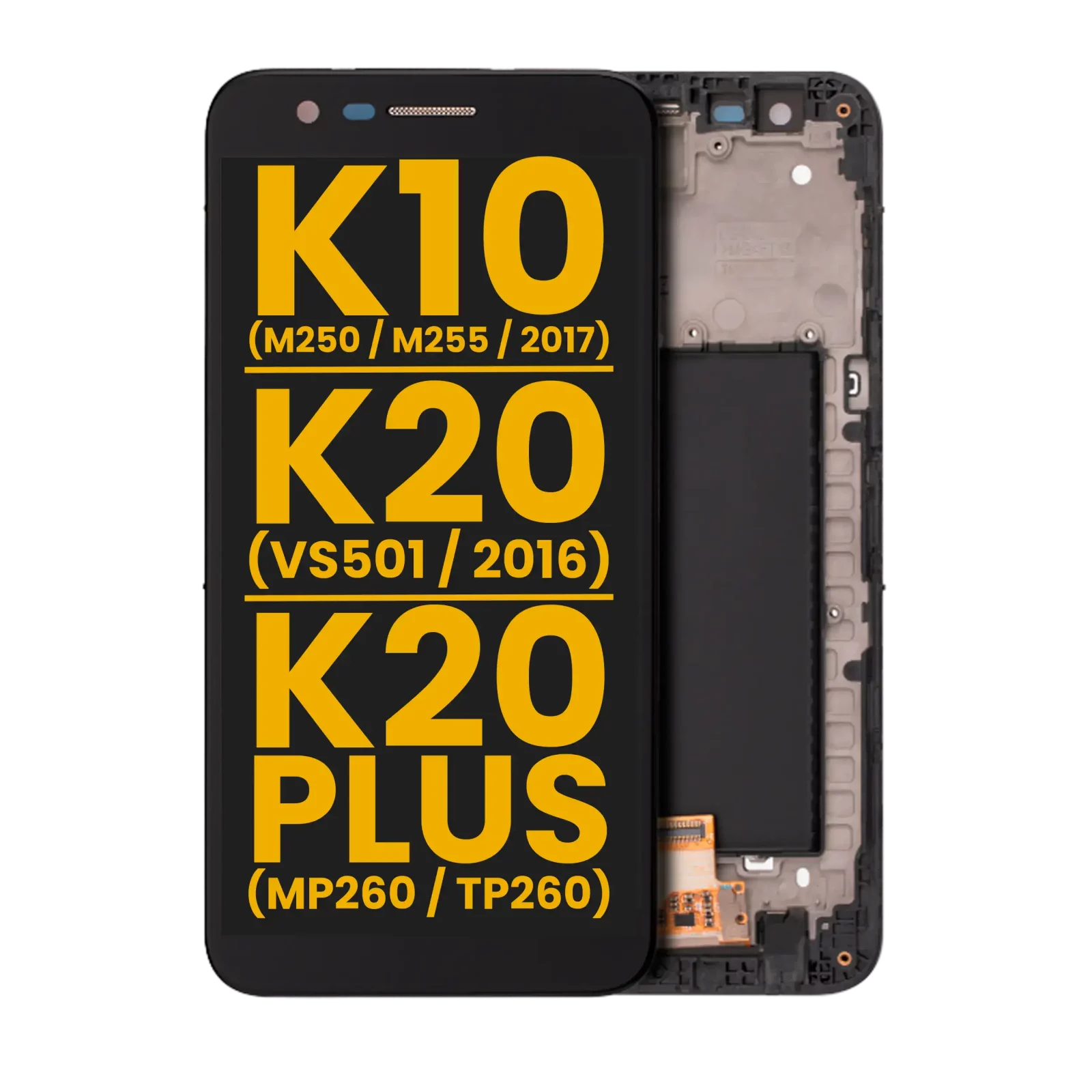 LCD Assembly With Frame For LG K10 (M250 / M255 / 2017) / K20 (VS501 / 2016) / K20 Plus (MP260 / TP260) (Refurbished) (All Colors)