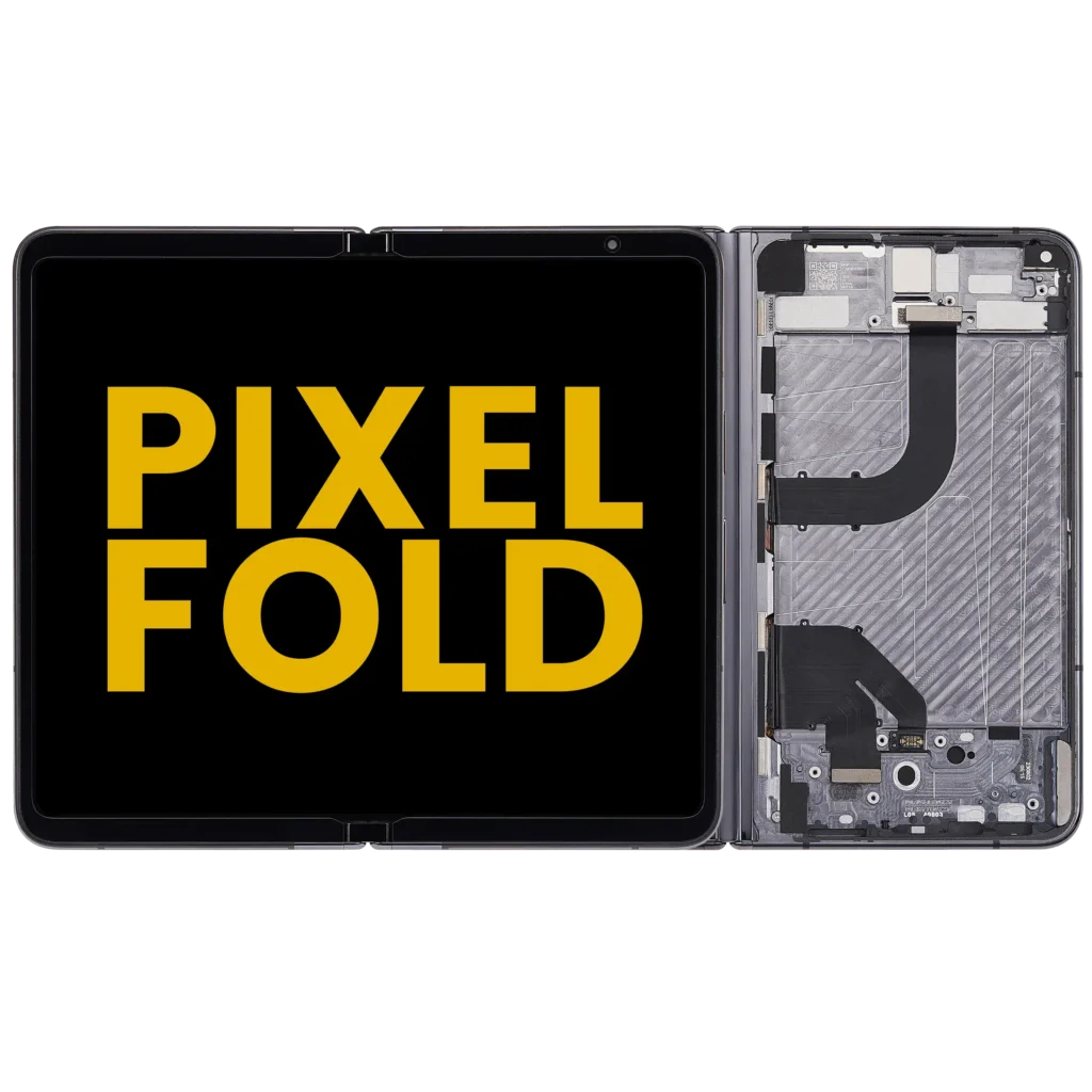 Inner Main OLED Assembly With Frame For Google Pixel Fold (Refurbished) (Obsidian Black)