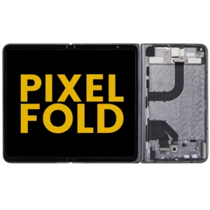 Inner Main OLED Assembly With Frame For Google Pixel Fold (Refurbished) (Obsidian Black)