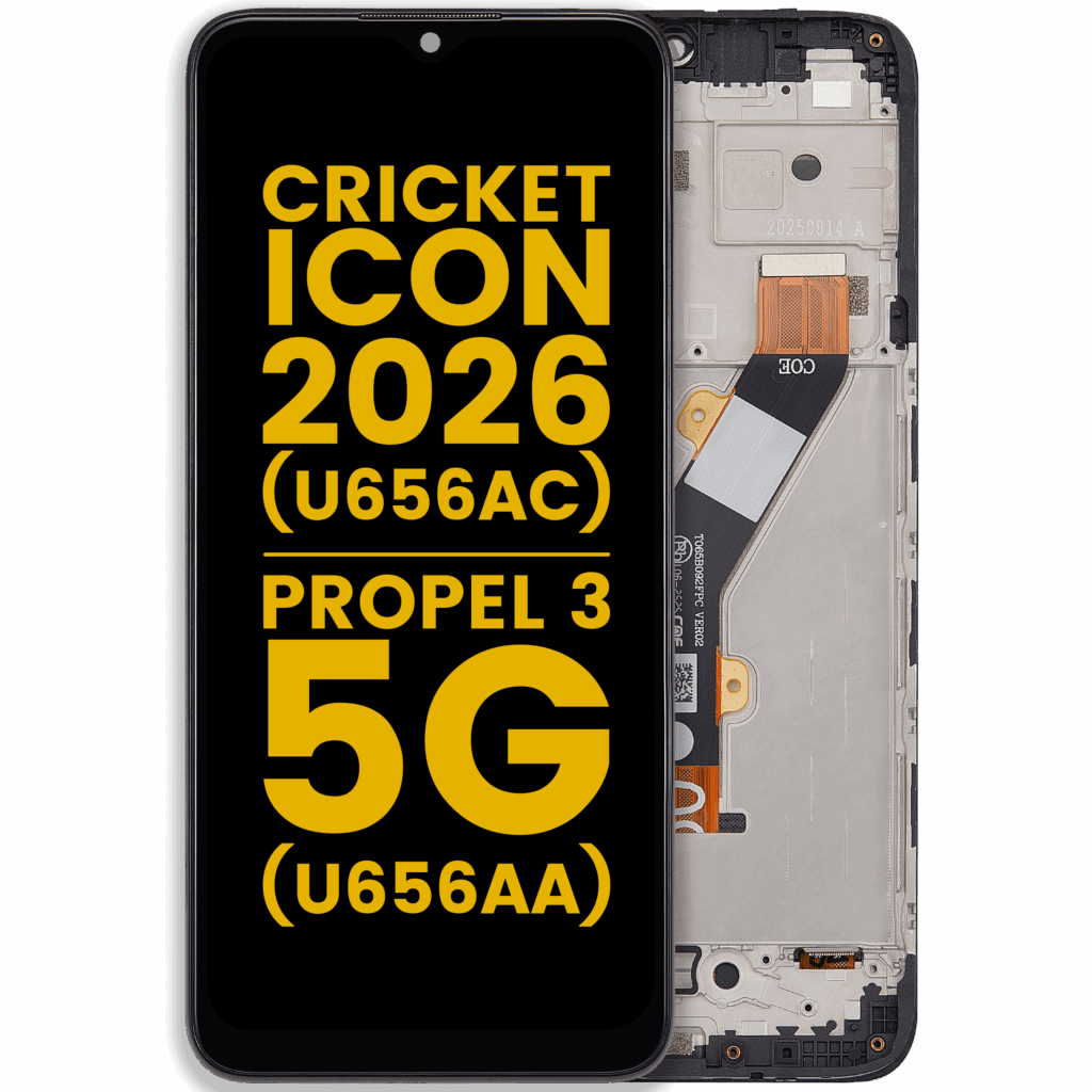 LCD Assembly With Frame For Cricket lcon (2026) (U656AC) / AT&T Propel 3 5G (U656AA) (Refurbished) (All Colors)