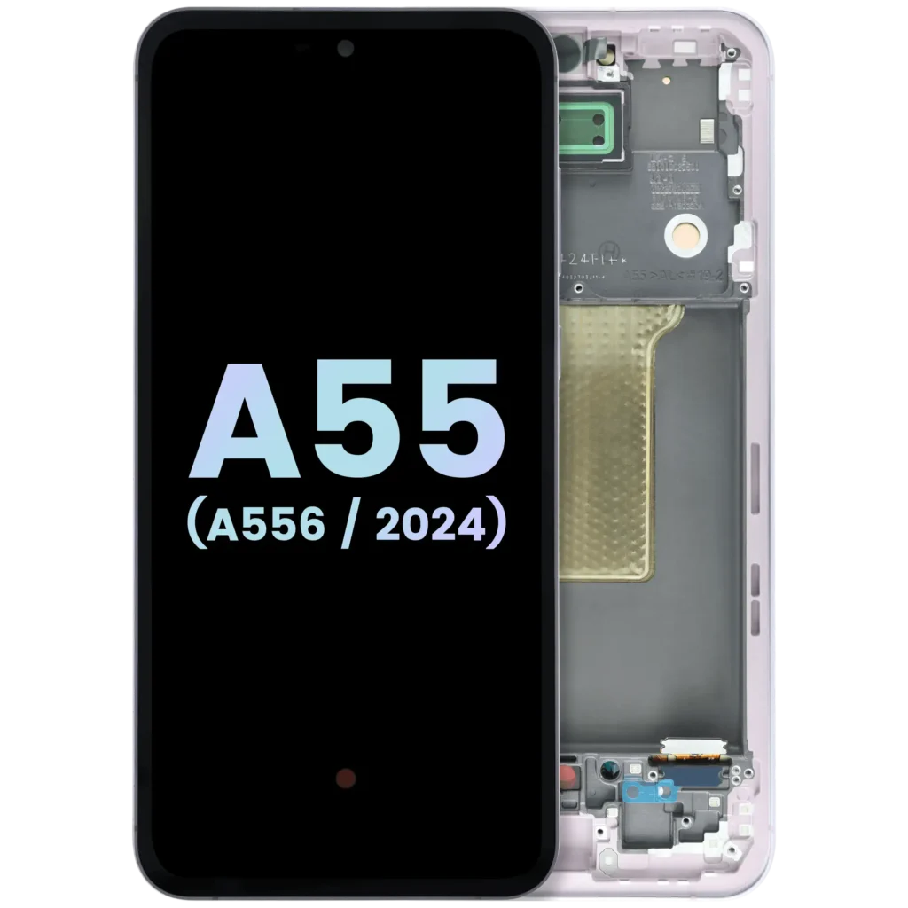 OLED Assembly With Frame For Samsung Galaxy A55 (A556 / 2024) (Service Pack) (Lilac)