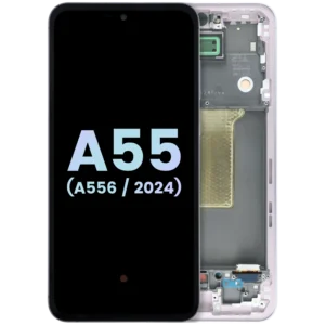 OLED Assembly With Frame For Samsung Galaxy A55 (A556 / 2024) (Service Pack) (Lilac)