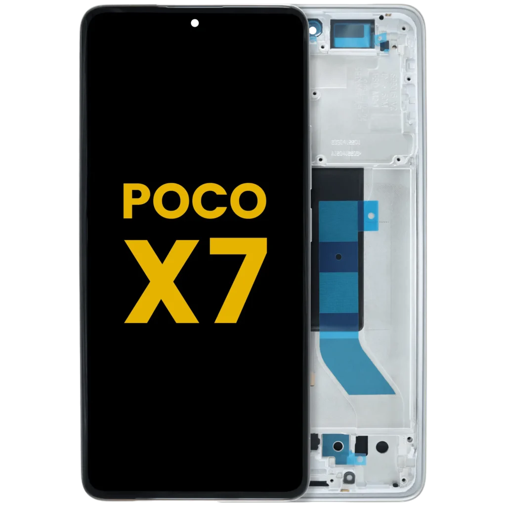OLED Assembly With Frame For Xiaomi Poco X7 (Refurbished) (Silver)