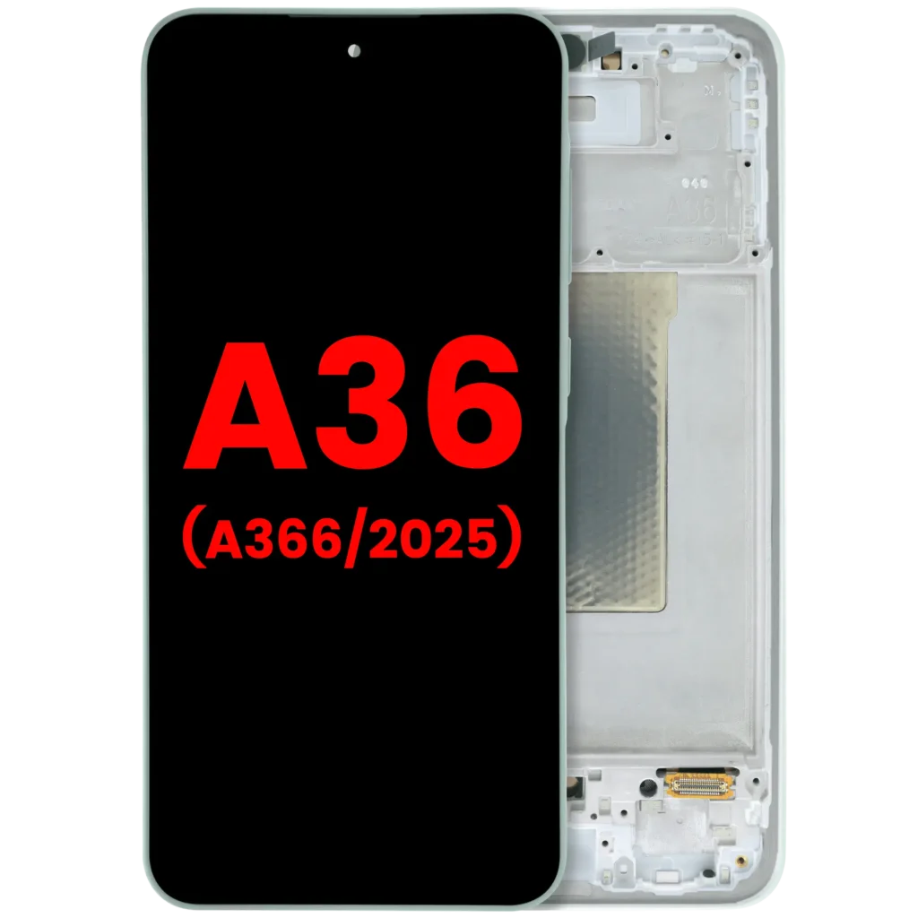 OLED Assembly With Frame For Samsung Galaxy A36 5G (A366 / 2025) (Aftermarket Plus) (Lime)