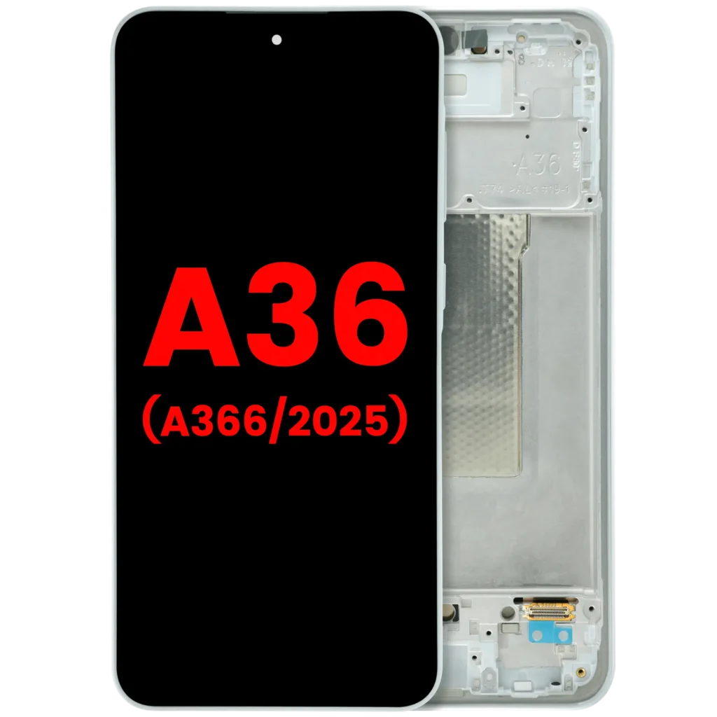 OLED Assembly With Frame For Samsung Galaxy A36 5G (A366 / 2025) (Aftermarket Plus) (White)