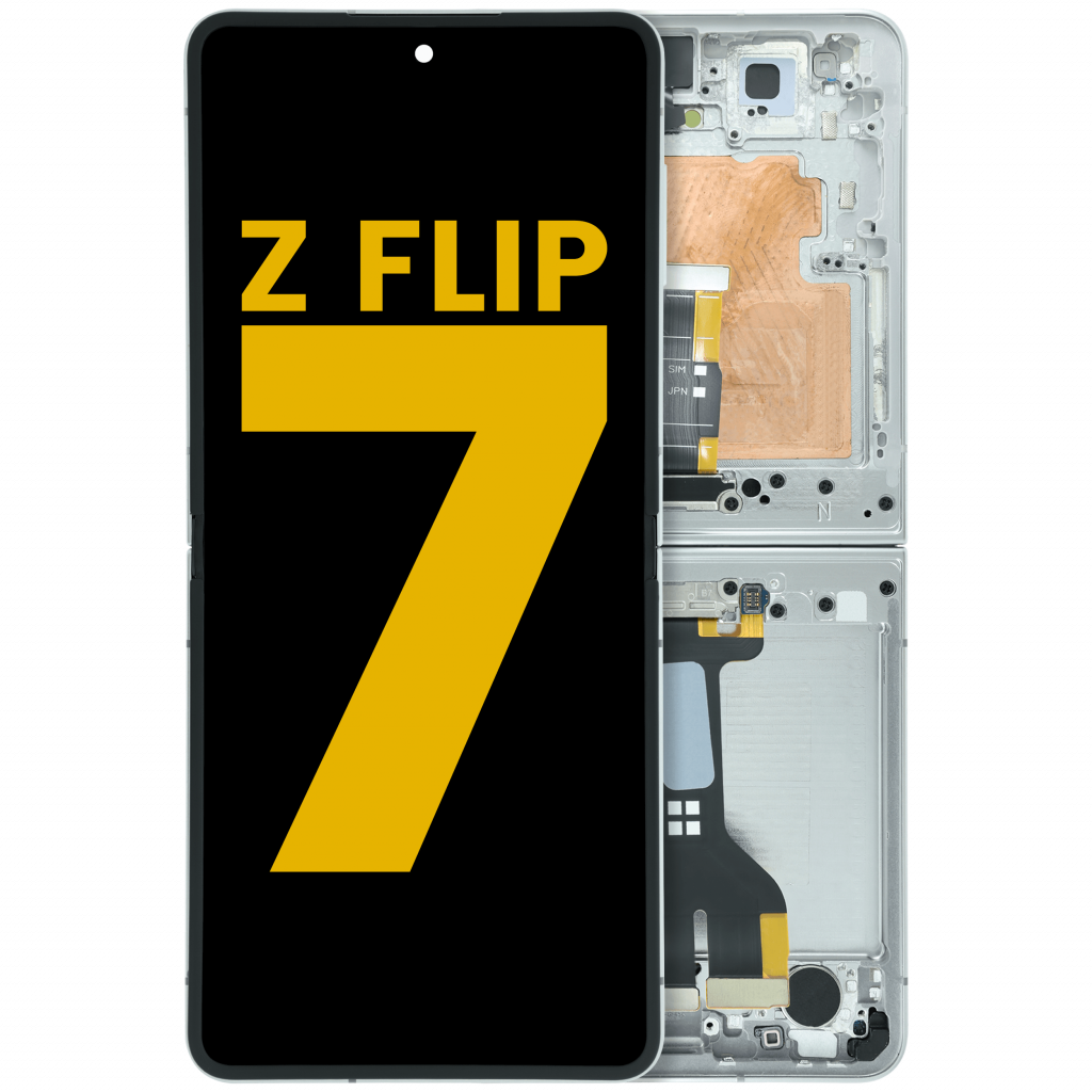 Inner OLED Assembly With Frame For Samsung Galaxy Z Flip 7 5G (US & International) (Refurbished) (White)