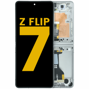 Inner OLED Assembly With Frame For Samsung Galaxy Z Flip 7 5G (US Version) (Refurbished) (White)