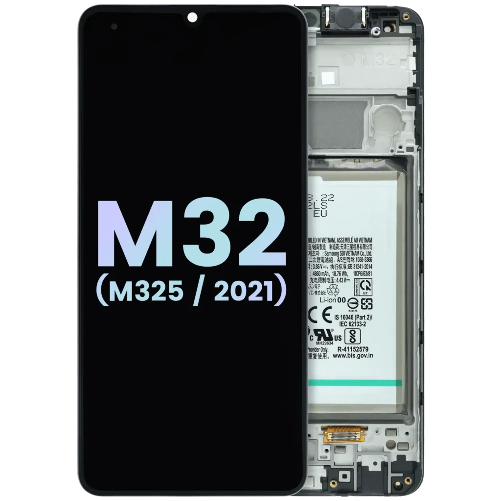 LCD Assembly With Frame Compatible For Samsung Galaxy M32 (M325) (Service Pack) (All colors)