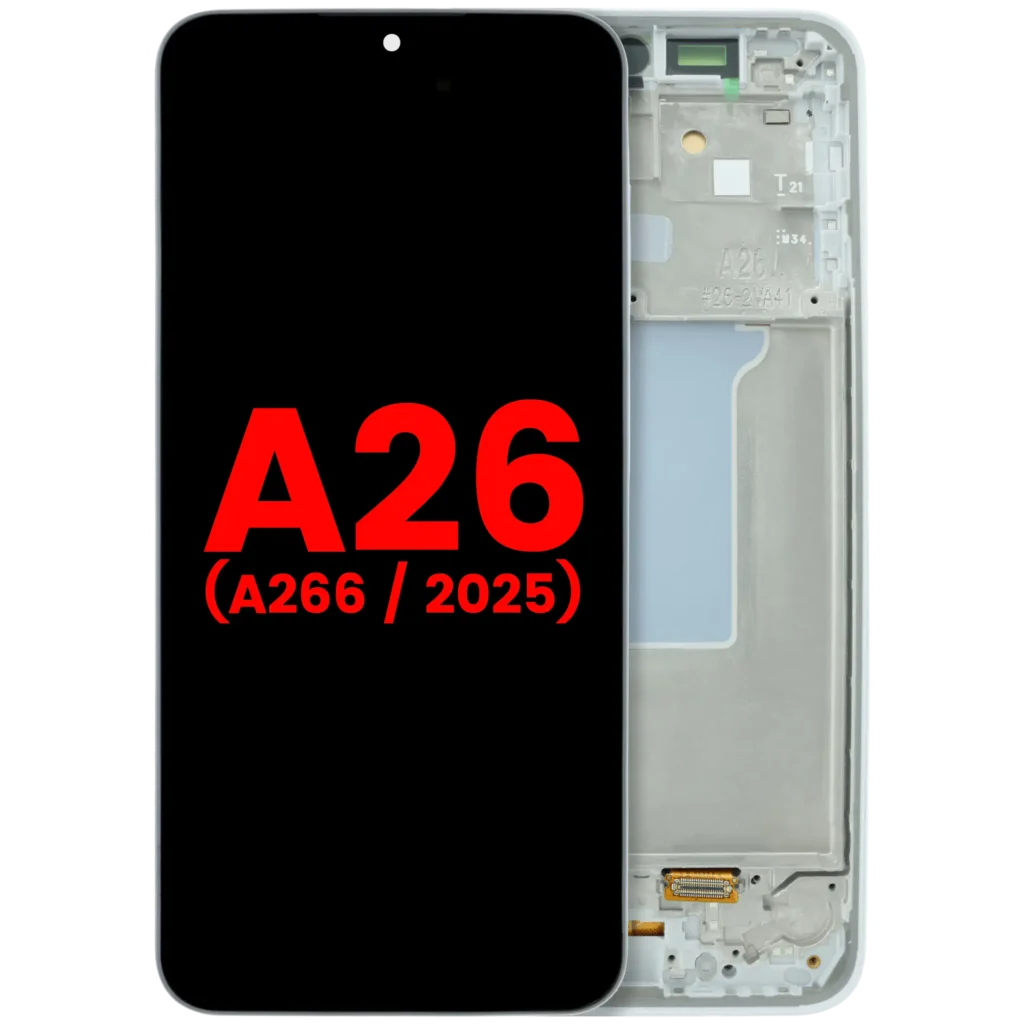 OLED Assembly With Frame For Samsung Galaxy A26 5G (A266 / 2025) (Aftermarket Plus) (White)