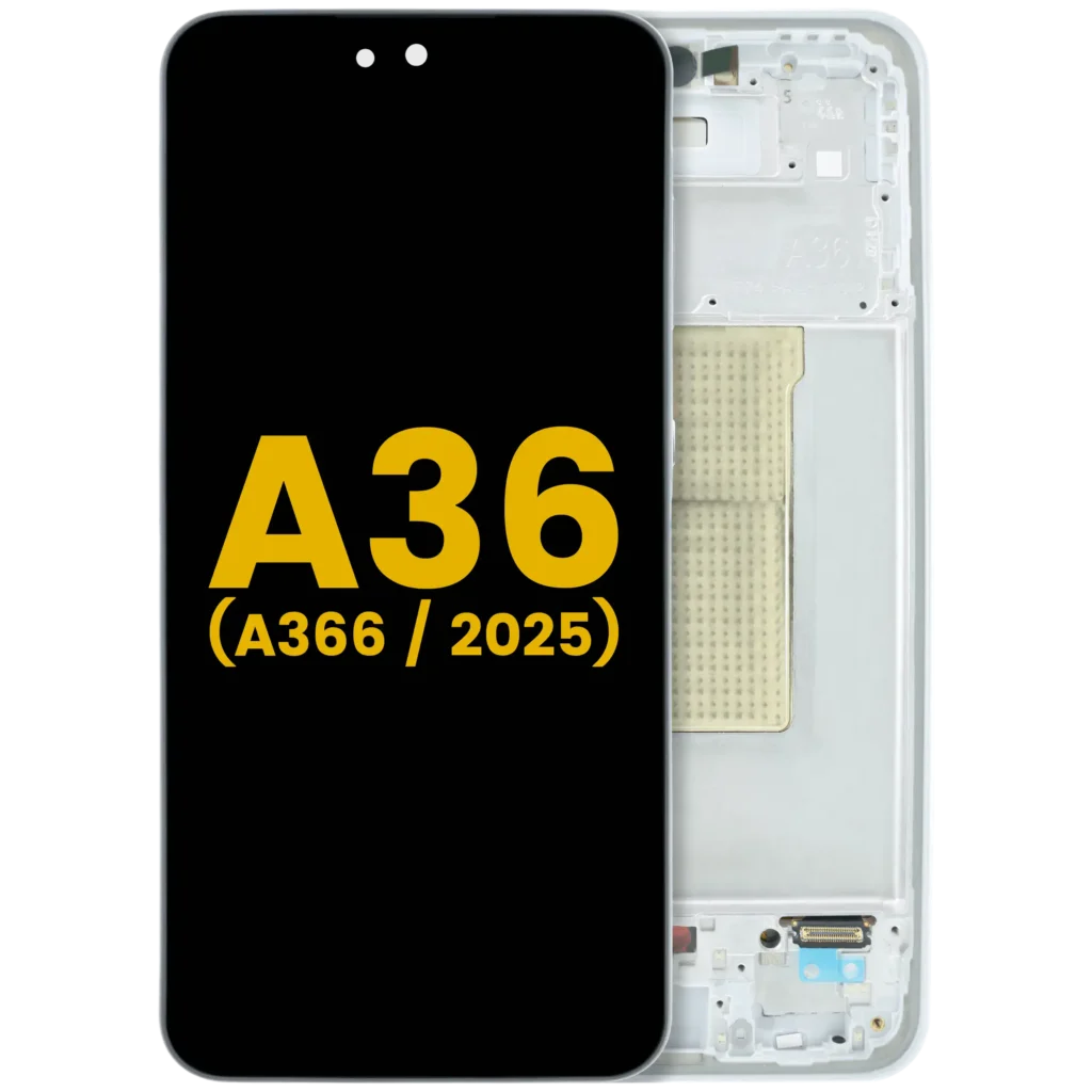 OLED Assembly With Frame For Samsung Galaxy A36 5G (A366 / 2025) (Refurbished) (White)