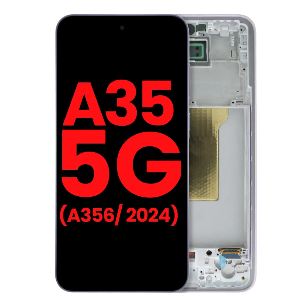 OLED Assembly With Frame For Samsung Galaxy A35 5G (A356 / 2024) (Aftermarket Plus) (Lilac)