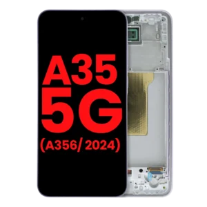 OLED Assembly With Frame For Samsung Galaxy A35 5G (A356 / 2024) (Aftermarket Plus) (Lilac)